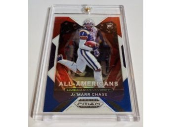 JaMarr Chase RC 2021 Panini Prizm Draft Picks 'All Americans' R/W/B Prizm