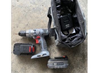 Master Mechanic Drill, Two Batteries, And Charger