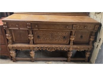 Carved Wood Sideboard