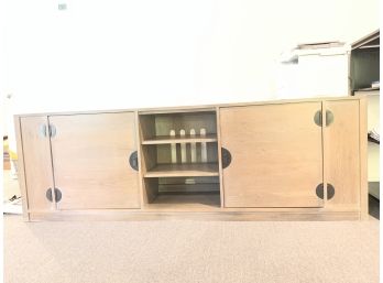 Modern Light Wooden Media Console -