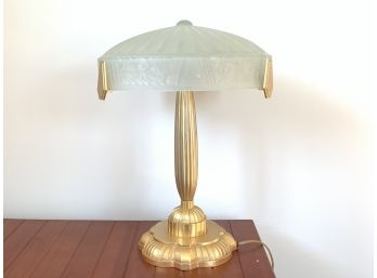 Etched Frosted Glass Shade Lamp