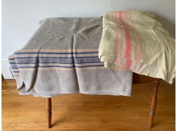 Two Small Vintage Wool Blankets