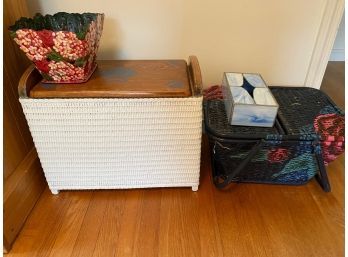 Vintage Hamper And Other Items