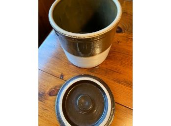 Vintage Crock With Lid