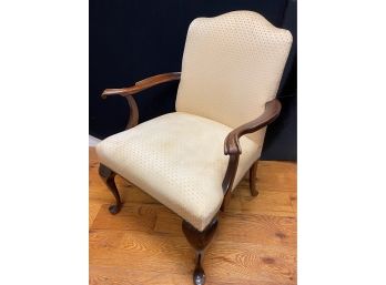 Vintage Upholstered Wood Frame Chair  - 28'w X 24'd X 36'h