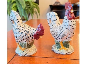 G. Willfred Rooster Salt & Pepper Shakers - 4'w X 4.5'h