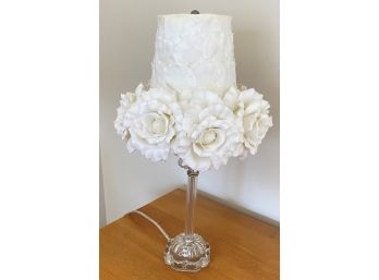 Decorative Glass Table Lamp With Fancy Shade