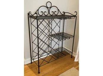 Metal Wine Rack With Glass Holder 27'w X 10'd X 38'h