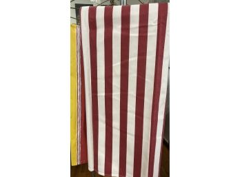 Red & White Stripe 80 Square Tablecloth