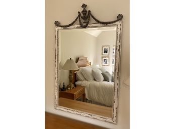 Ethan Allen Distressed Wood Beveled Mirror 30'x47'