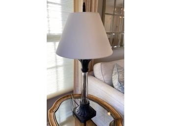 Brass & Crystal  Table Lamp - 36' Tall With Finial