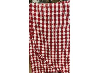 Red & White Check Rounded Corner Table Cloth - 96 X 156 - 2 Of 2