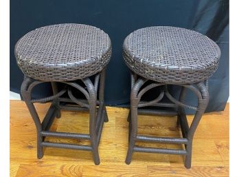 All Weather Outdoor Counter/Bar Stools PAIR - 16' Diameter X 24'h