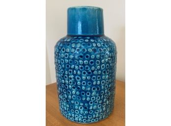 A Decorative Glazed Blue Vase