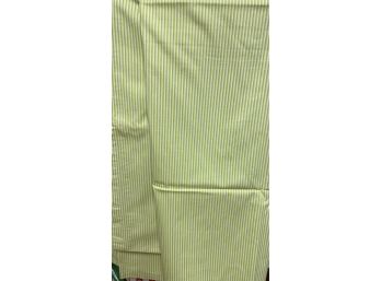 Green & White Stripe Tablecloth - 50'w X 112'long - 1 Of 2