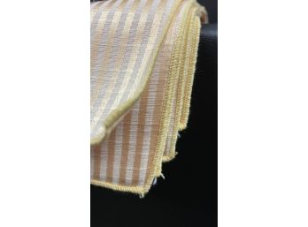 ONE Dozen Yellow & Gold Stripe Cloth Napkins - 18.5' X 19.5'