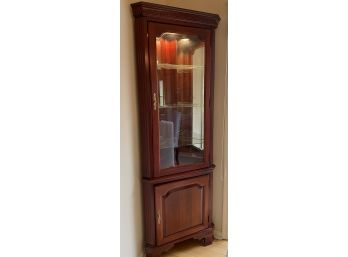 Jasper Cabinets Lighted  Corner Curio Cabinet  - 27'w X 14'd X 78'h