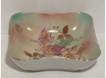 Vintage Schumann Arzberg Bavaria Wild Rose Blush Square Bowl