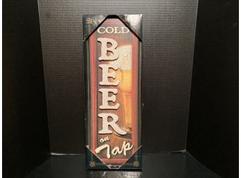 Cold Beer On Tap Framed Wall Art (NIB)