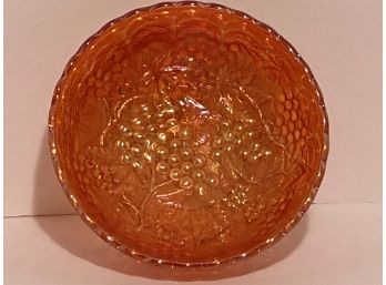 Vintage Marigold Carnival Glass Bowl