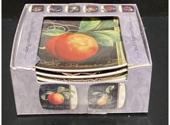 Set Of 6 Porcelain Appetizer Plates (NIB)