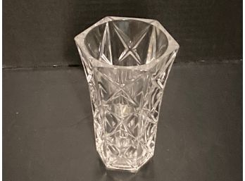 Vintage Pressed Glass Flower Vase (6  Inches In Height)