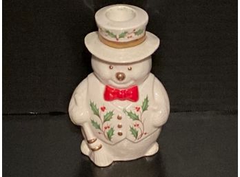 Vintage Lenox Holiday Snowman Candle Holder