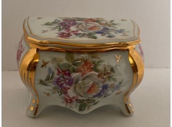 Vintage Footed Lidded Limoges Trinket Box