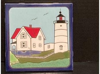 Vintage Besheer Art Tile Huddle Light Maine (made In USA) $17.95