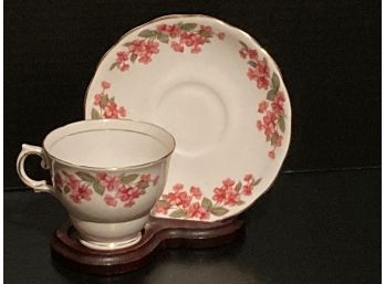 Vintage Colclough China Floral Teacup And Saucer Set