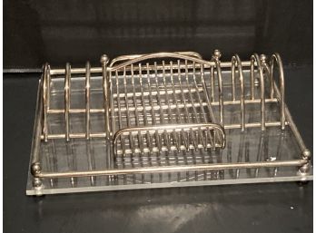 Lucite And Metal Organizer