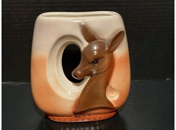 Vintage Royal Copley Pottery Deer Planter Vase  (7 1/2 Inches)