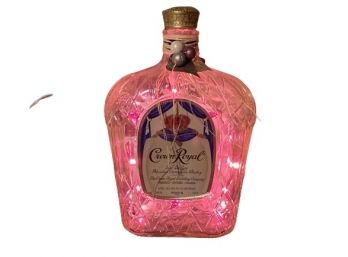 Crown Royal Bottle Modified With Christmas Lights