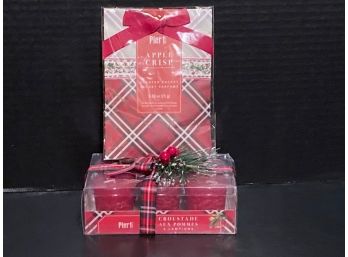 Pier 1 Six (6) Apple Scented Candles And Apple Crisp Scented Sachet (NIB)