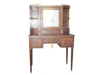 Dramatic Antique Mahogany And Marble Vanity