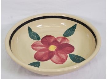 Vintage 1940s Watt Ware Rose Rio Pansy Pasta Bowl