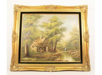 Large Beautifully Framed Signed Oil On Canvas