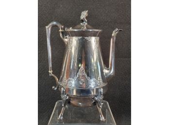 Vintage Webster Mfg Silver Plate Formal Coffee Pot