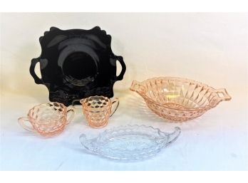 Vintage Depression Glass Lot 3 Featuring Jeanette And Fostoria