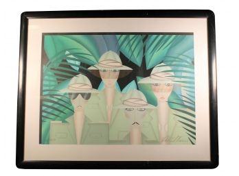 Large Framed Lithograph Entitled Exposition By Robin Morris - Signed And Numbered 62/350