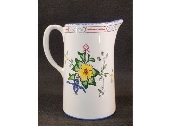 Vintage Tiffany & Co Lisbon Portugal Ceramic Floral Beverage Pitcher