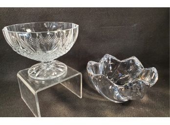 Vintage Crystal Centerpiece & Serving Bowls