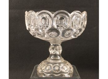 Antique Late 1800s Moon & Star-by Smith Glass Footed Compote