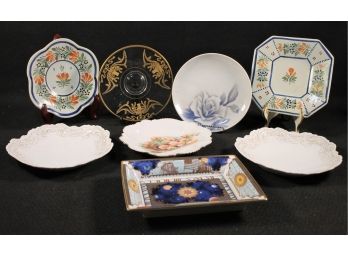 Vintage Dish Lot Featuring Signed Pieces Like Henriot Quimper And Limoges. Millennium Commemorative Tray