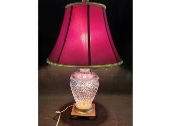 Beautiful Vintage Waterford Crystal Colleen Pattern Table Lamp