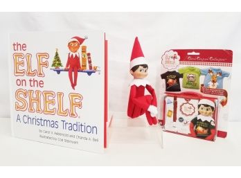 Elf On The Shelf Blue Eyed Boy With Storybook & T-Shirt