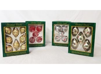 Four Boxes Of Classic Christmas Ornaments - NEW