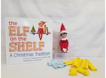 Elf On Shelf Blue Eyed Boy Book & Rain Outfit