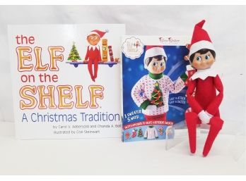 Elf On Shelf Blue Eyed Boy, Storybook & Sweater