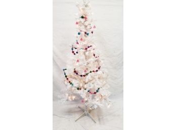 5.5ft Pre-lit White Artificial Christmas Tree